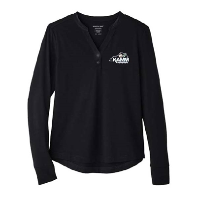 KA110/NE400W<br>Women's JAQ Stretch Performance V-Neck Snap Pullover LS